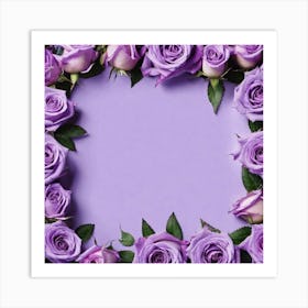 Purple Roses Frame 5 Art Print