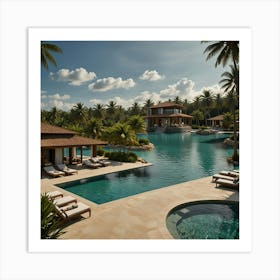 Pool At A Resort Art Print