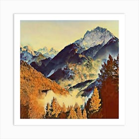 Busteni Mountains Art Print