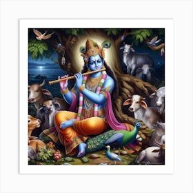 Lord Krishna Art Print