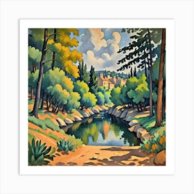 River In The Woods Art Print