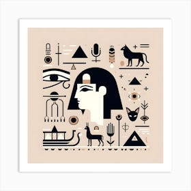 Egyptian Woman Egypt Pyramid Nature Desert Art Print