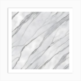 Marble Texture - White Art Print