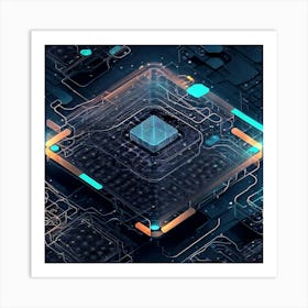 The Artificial Intelligence Brain Art Print