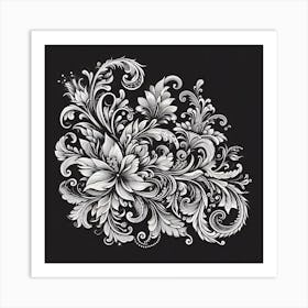 Ornate Floral Design 13 Art Print