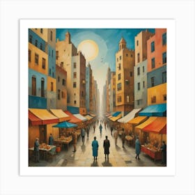 Israeli Market Art Print