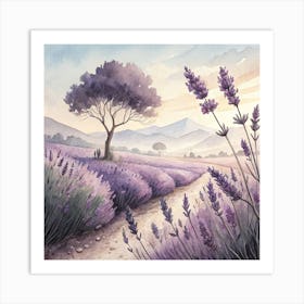 Lavender Field Art Print