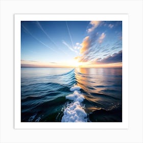 Sunrise Over The Ocean Art Print