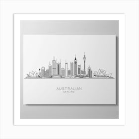 Australian Skyline Art Print