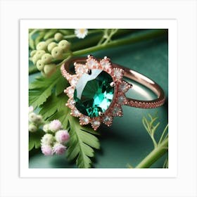 Emerald Ring Art Print