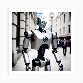 Robot On The Street 22 Art Print