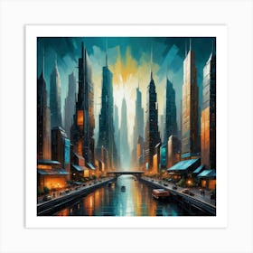 Futuristic Cityscape 10 Art Print