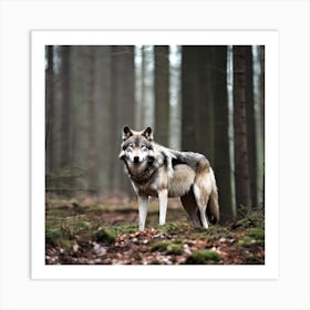 Wolf In The Forest 88 Art Print