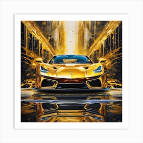 Golden Ferrari Poster