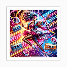 80'S Girl Art Print