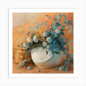 Blue Hydrangeas 1 Art Print