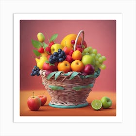 Fruit Basket Art Print