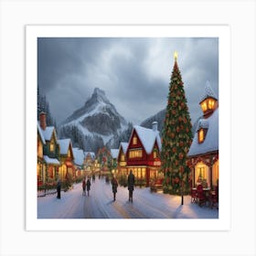 Christmas Village 7 Art Print