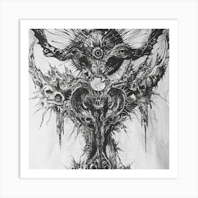 Demon Skull Art Print