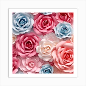 magnificent cute bouquet of roses Art Print