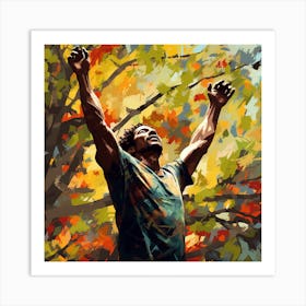 Christian Man In Autumn Art Print