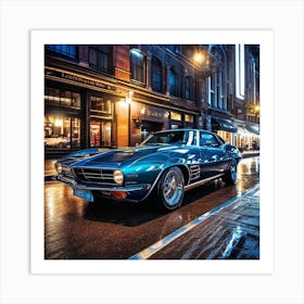 Classic Car On The Street Art Print