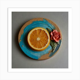 Orange And Rose Art Print