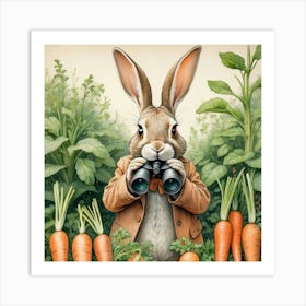 Rabbit With Binoculars 4 Art Print