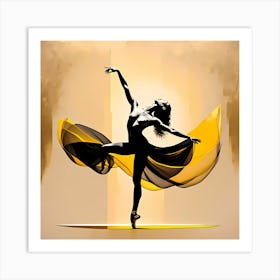 Ballerina Silhouette Art Print