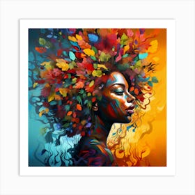 Afro Haired Woman 10 Art Print