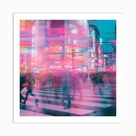 Blurred Cityscape Art Print