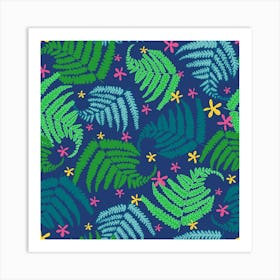 Tropical Ferns Art Print