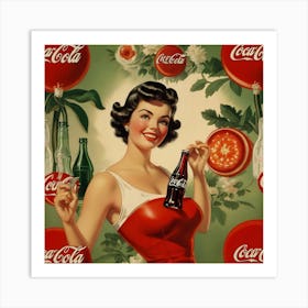 Default Default Vintage And Retro Coca Cola Advertising Aestet 0 (4) Art Print