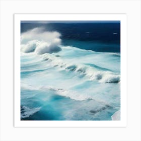 Ocean Waves Crashing Art Print