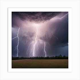 Lightning In The Sky 3 Art Print