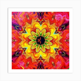 Psychedelic Flower 1 Art Print