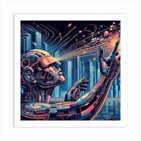 Futuristic Man Art Print