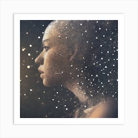 Abstract Portrait Of A Woman Art Print