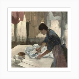 Woman Ironing Art Print