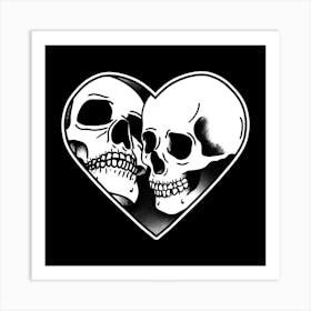 Lovers in death 1 Art Print