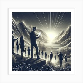 People In The Mountains Art Print