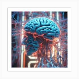 Brain - Brain Stock Videos & Royalty-Free Footage 9 Art Print