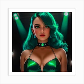 Emerald Girl Art Print