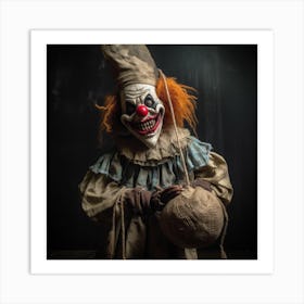 Creepy Clown Art Print