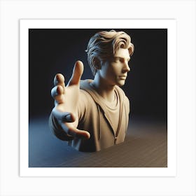 Bust Of A Man Art Print