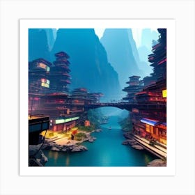 Futuristic City Art Print