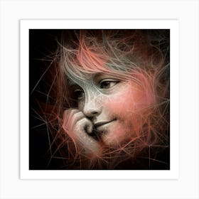 Woman'S Face 2 Art Print