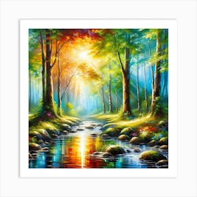 Forest Stream Art Print