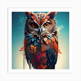 Owl Painting Art Print