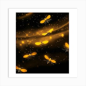 Glow In The Dark Insects Art Print